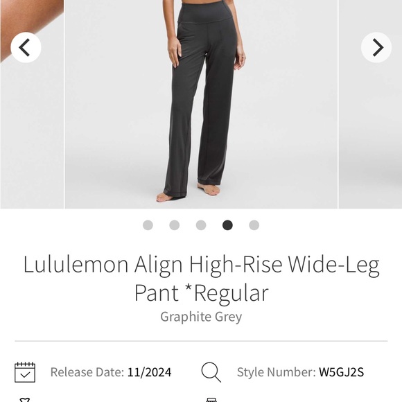 lululemon athletica Pants - Lululemon Graphite Grey Wide-Leg Pants